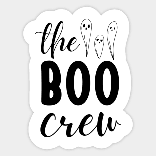 The Boo Crew Funny Halloween Graphic Design Cute Ghosts Sticker